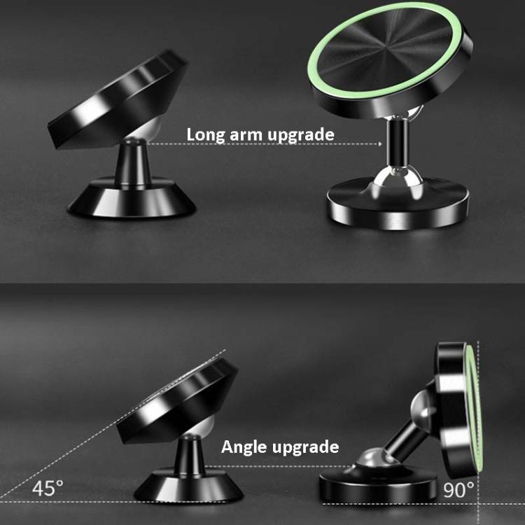 Car Phone Holder Alloy Magnetic Universal Dual Ball Rotating Car Phone Holder,, Black (Single Ball)