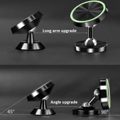 Car Phone Holder Alloy Magnetic Universal Dual Ball Rotating Car Phone Holder,, Black (Single Ball)