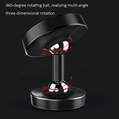 Car Phone Holder Alloy Magnetic Universal Dual Ball Rotating Car Phone Holder,, Black (Single Ball)