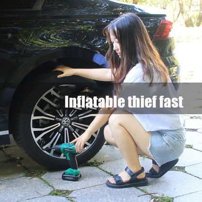 SUITU High-pressure Handheld Smart Digital Display Car Portable Wireless Tire Inflator, Green, Red