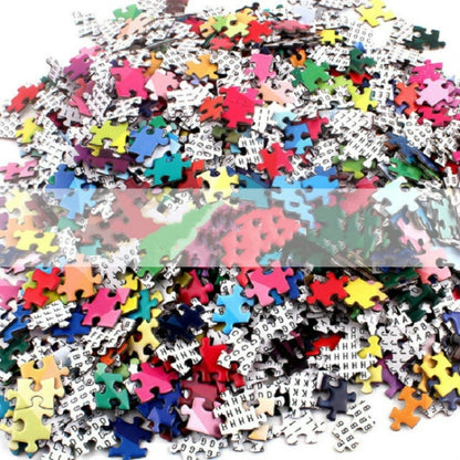 Casse-tête rond et irrégulier de 1000 pièces, Feux d'artifice colorés, Fleurs porte-bonheur, Lion, Espaces, Mars, Noël californien, Caméléon, Gemme, Citrouille d'Halloween, Méduse, Tigre blanc, Sky City, Araignée