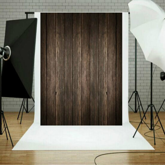 Fond de studio photo en tissu motif grain de bois, 1,5m x 2,1m