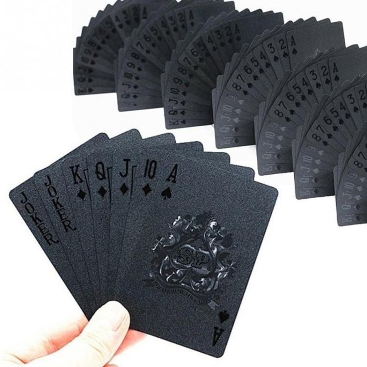 2 jeux de cartes à jouer étanches en plastique créatif feuille d'or, 2 jeux de cartes à jouer feuille d'or