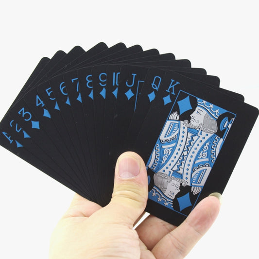 2 cartes à jouer en PVC, étanches, noires, cadeau créatif, poker durable, TBD0481158, TBD0481158R