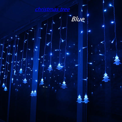 3.5M 96 Leds Curtain Christmas Tree Icicle String Lights Fairy Lights Christmas New Year Lights Wedding Party Decoration