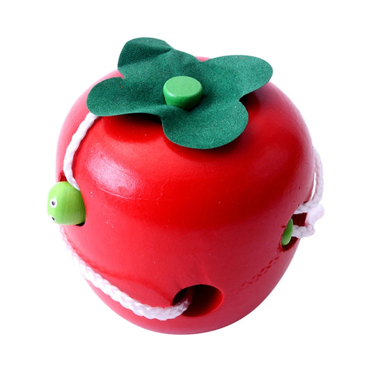 Jouets éducatifs en bois pour enfants, ver coloré mangeant des fruits, pomme, ver mangeant des fruits, pomme