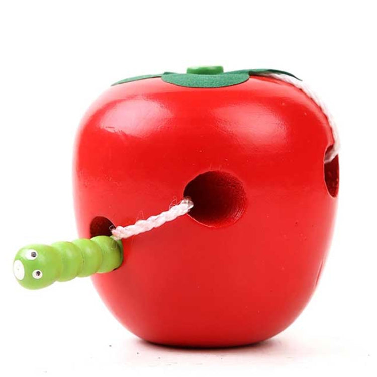Jouets éducatifs en bois pour enfants, ver coloré mangeant des fruits, pomme, ver mangeant des fruits, pomme