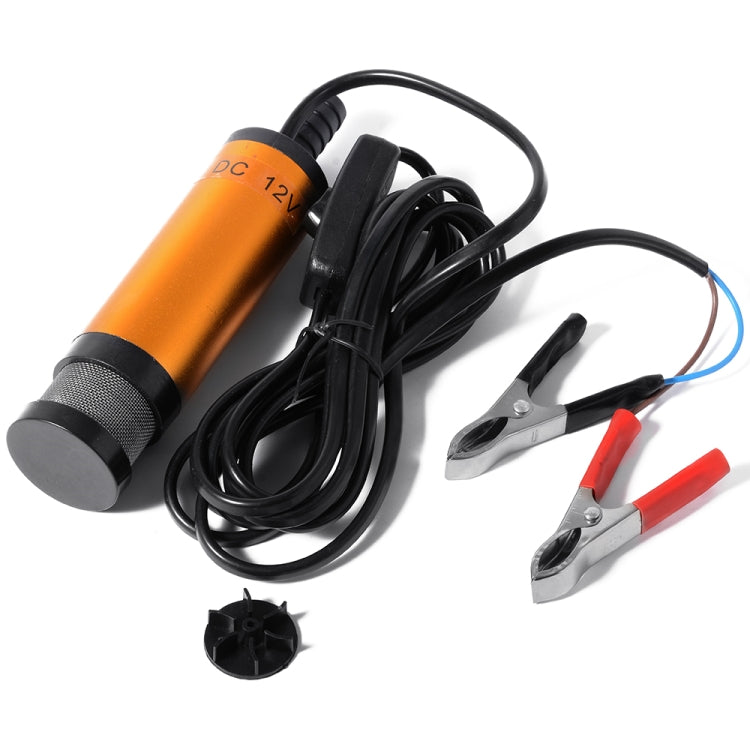Pompe submersible électrique de voiture 12V pour carburant diesel, transfert d'eau et d'huile avec interrupteur marche/arrêt, version avec filtre intégré 12V 38mm