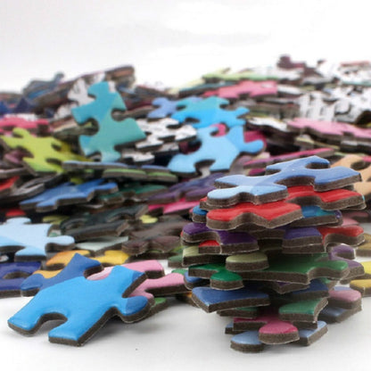 Puzzle 3D Rond Avion Dessin Animé Jouet de Casse-tête 1000 Pièces