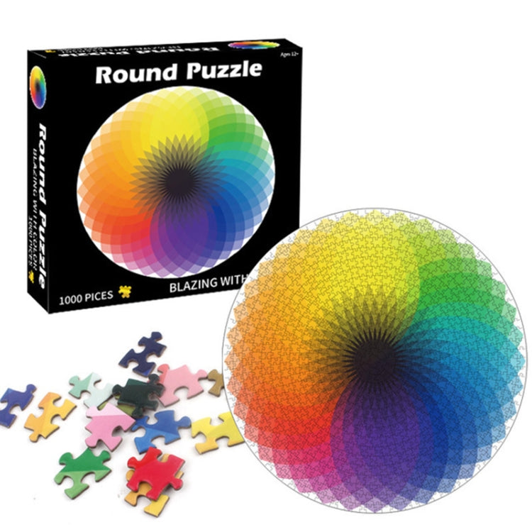 Puzzle 3D Rond Avion Dessin Animé Jouet de Casse-tête 1000 Pièces