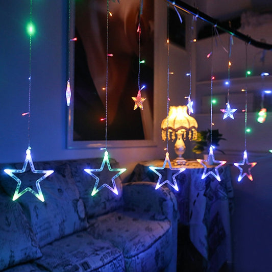 220V EU Plug LED Star Light Christmas lights Indoor/Outdoor Decorative Love Curtains Lamp For Holiday Wedding Party lighting