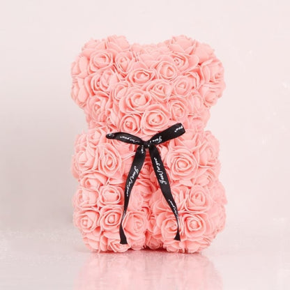 25cm Bear Shape Artificial Foam Roses Flower Ornament