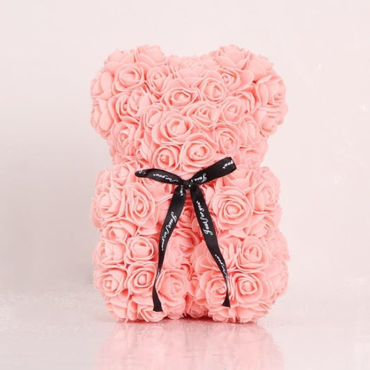 25cm Bear Shape Artificial Foam Roses Flower Ornament