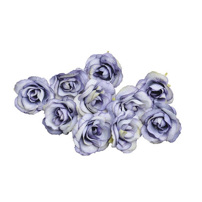 10 Sets 4cm Artificial Flower Silk Rose Flower Head for Wedding Party Home Decoration