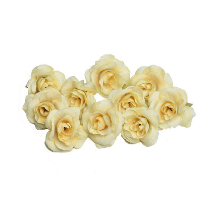 10 Sets 4cm Artificial Flower Silk Rose Flower Head for Wedding Party Home Decoration