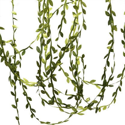 2 PCS Cloth Leaf Garland Decoration Accessories Green Leaf Cane Leaf Simulation DIY Garland Material