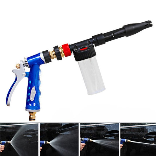 Pistolet à eau pour lavage de voiture avec pot à mousse, pistolet à eau de jardin, pistolet pulvérisateur à mousse haute pression allongé, pistolet pulvérisateur à mousse