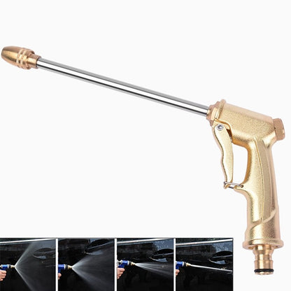 Electroplating Extension Rod Car Wash Water Gun Household Brush Car Gun Garden Watering Gun, Electroplating, Electroplating (Silver)