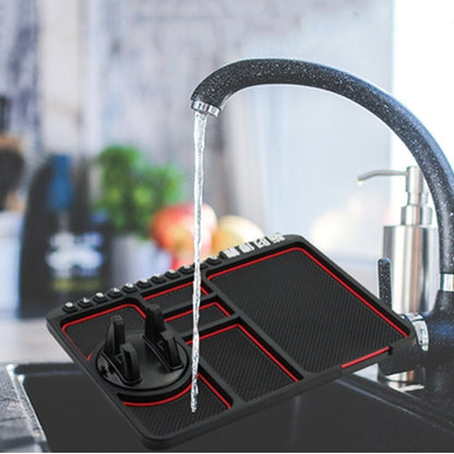 Car Interior Car Multifunctional Instrument Panel Storage Pad Car Phone Bracket Anti-slip Pad With Stop, Rotating Red Circle, Rotating Blue Circle, Rotating Black Circle
