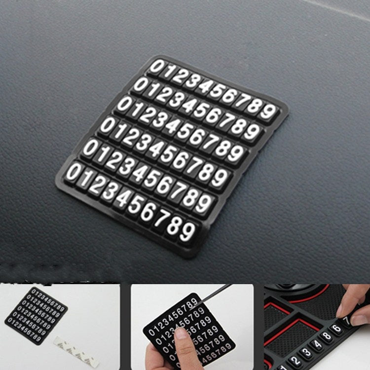 Car Interior Car Multifunctional Instrument Panel Storage Pad Car Phone Bracket Anti-slip Pad With Stop, Rotating Red Circle, Rotating Blue Circle, Rotating Black Circle