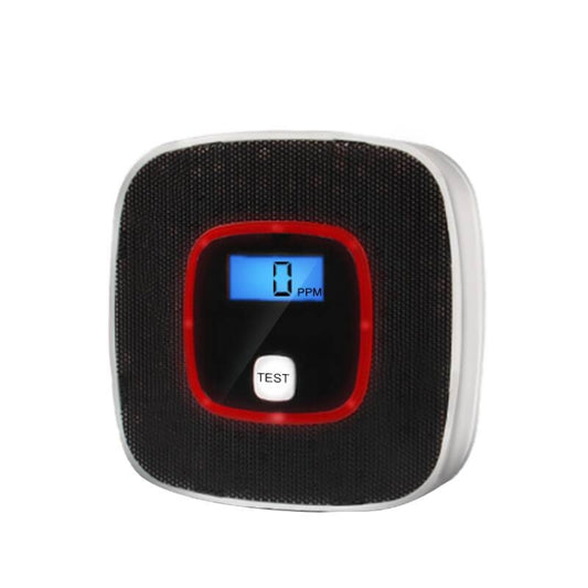 Detector de monóxido de carbono, sensor de alarma de gas, comprobador de gas venenoso, detector de advertencia de voz humana con pantalla LCD