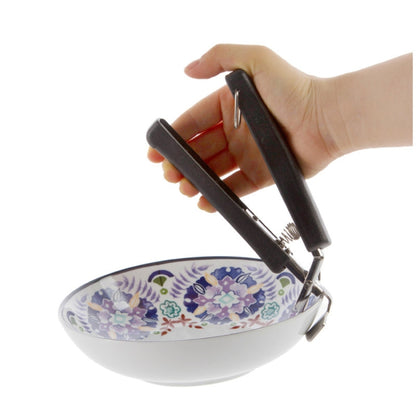Home Camping Hinking Anti-hot Anti-Scald Pot Bowl Pan Bowl Gripper Cookware Cooking Picnic Arm Holder Carrier Handle Clip Clamp, Bowl Picker, Black