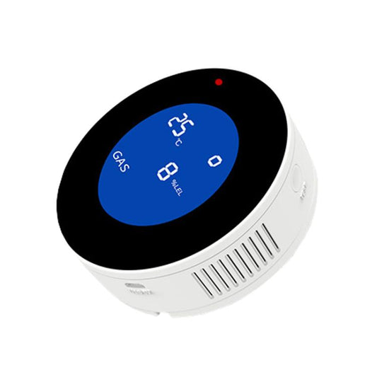 Detector de gas inalámbrico con sensor de fugas, alarma de fugas de gas natural, alarma visual y audible, control por aplicación y voz.
