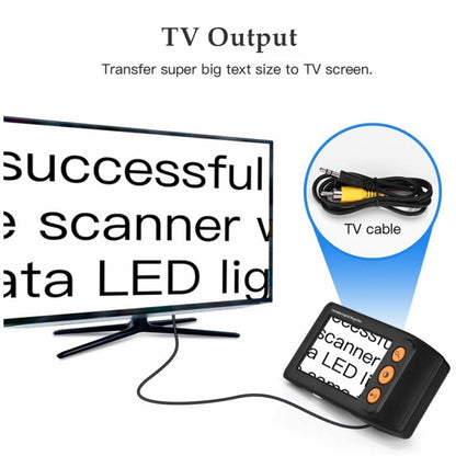 3.5 Inch 2X-25X High-Definition Handheld  Magnifying Glass Electronic Vision Aid