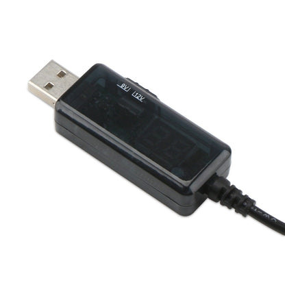 USB Boost Cable 5V Step Up to 9V 12V Adjustable Voltage Converter 1A Step-up Volt Transformer DC Power Regulator with Switch, 5V Step Up to 9V 12V