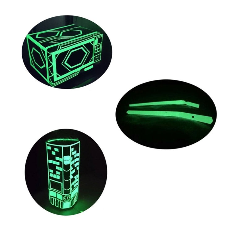 Reflective Glow Tape Self-adhesive Sticker Removable Luminous Tape Fluorescent Glowing Dark Striking Warning Tape, 2cm  x 3m