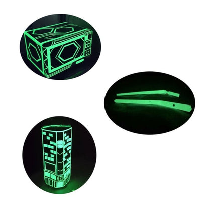 Reflective Glow Tape Self-adhesive Sticker Removable Luminous Tape Fluorescent Glowing Dark Striking Warning Tape, 2cm  x 3m