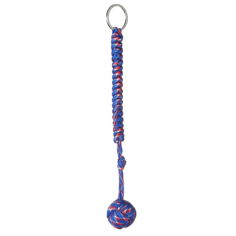Outdoor Security Protection Black Monkey Fist Steel Ball Bearing Self Defense Lanyard Survival Key Chain