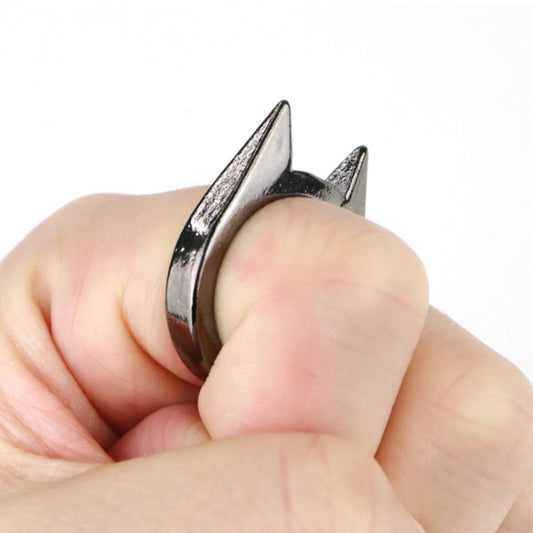 Anillo de supervivencia de seguridad para hombres y mujeres, herramienta de autodefensa, anillo de defensa para dedos de acero inoxidable.