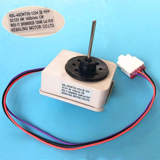 Pièces de moteur de ventilateur de réfrigérateur pour TCL Omar KBL-48ZWT05-1204 DC12V 4W 1450r/min CW W29-11 3059900028 1204B