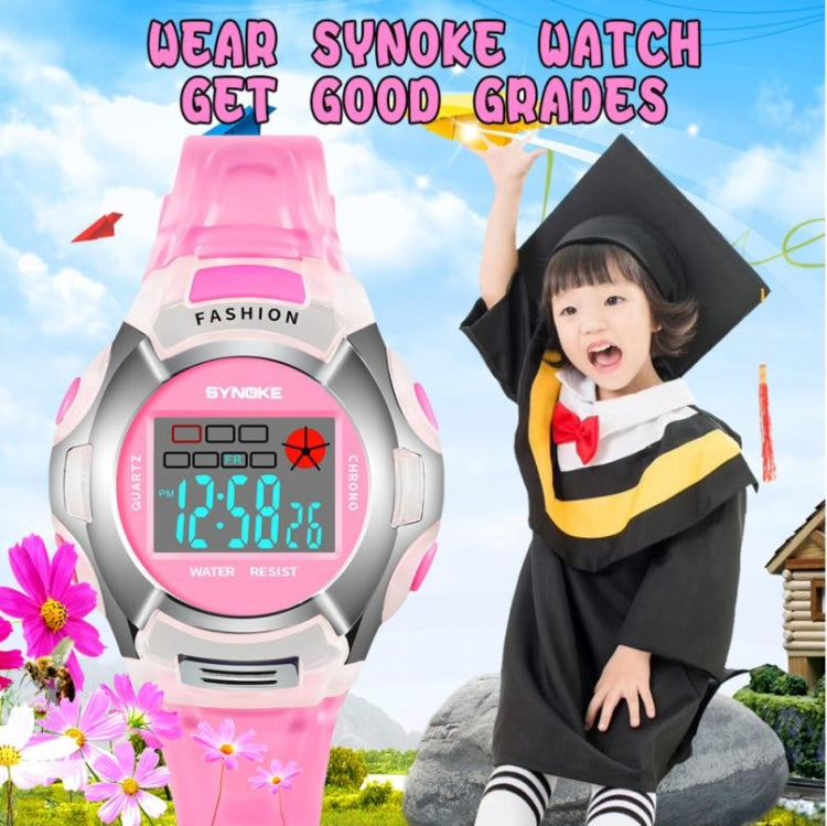 SYNOKE 99329 Montre de sport électronique étanche lumineuse pour enfants, Noir, Bleu, Vert, Rose, Violet, Rouge