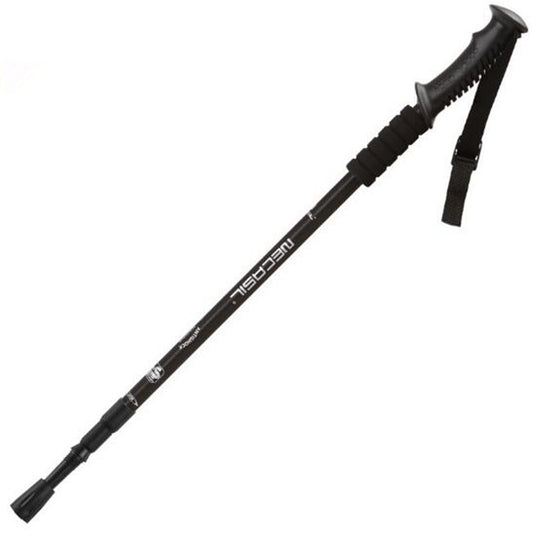 NECASIL Three-section Aluminum Alloy Straight Handle Retractable Trekking Trekking Pole, Three-section (Black), Three-section (Red), Three-section (Blue), Three-section (Silver), Three-section (Purple), Three-section (Gold)