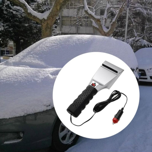 12V Electric Heated Car Ice Scraper Automobiles Cigarette Lighter Snow Removal Shovel, 12V Electric Heated Shovel