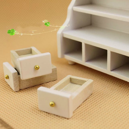 Mini meuble de maison de poupée, petite armoire de salle de bain blanche, modèle d'armoire à serviettes, mini meuble de salle de bain