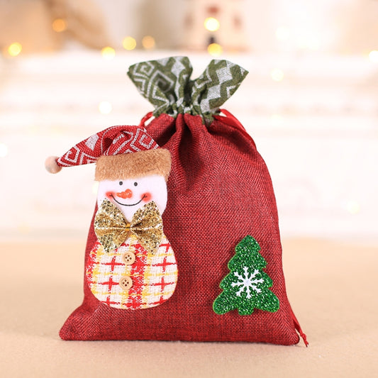 Creative Christmas Gift Bag Children Burlap Beam Apple Bag Candy Cookie Bag