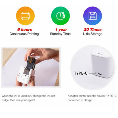 Mbrush Handheld Printer Custom Content Portable Full Color Inkjet Printer with Ink Cartridges