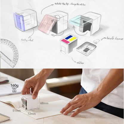 Mbrush Handheld Printer Custom Content Portable Full Color Inkjet Printer with Ink Cartridges