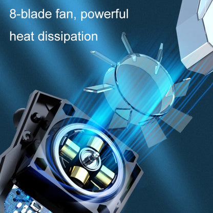 Refroidisseur de ventilateur physique pour téléphone portable, radiateur rapide pour téléphone portable à ventouse, noir, argent