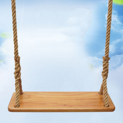Outdoor Swing Indoor Balcony Children Adult Solid Wood Swing, Hemp Rope, Climbing Rope