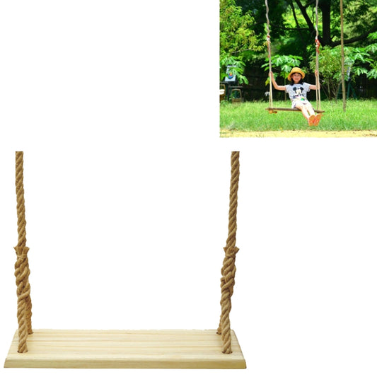 Balançoir extérieur Balcon intérieur Enfants Adultes Balançoire en bois massif, corde de chanvre, corde d'escalade