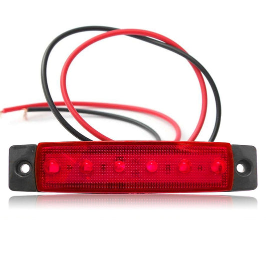 4 PCS 12V 6 SMD Auto Car Bus Truck Wagons External Side Marker Lights LED Trailer Indicator Light Rear Side Lamp