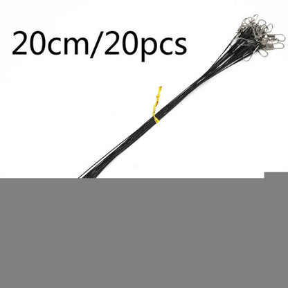 20 Stücke Luya Vorfach mit Wirbel, Bissfestes Vorfach, 20CM, 25CM, 30CM, 15CM