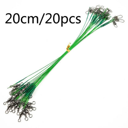 20 Stücke Luya Vorfach mit Wirbel, Bissfestes Vorfach, 20CM, 25CM, 30CM, 15CM