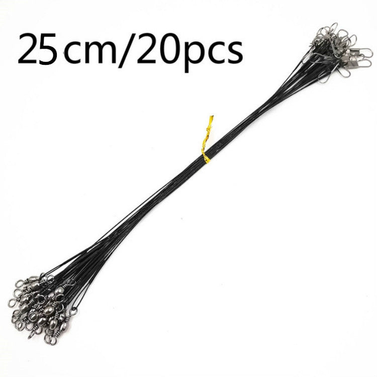 20 Stücke Luya Vorfach mit Wirbel, Bissfestes Vorfach, 20CM, 25CM, 30CM, 15CM
