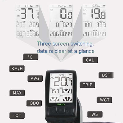 GIYO M4 Bicycle Computer Bluetooth Wireless Road Bike Speedometer Odometer, GIYO M4