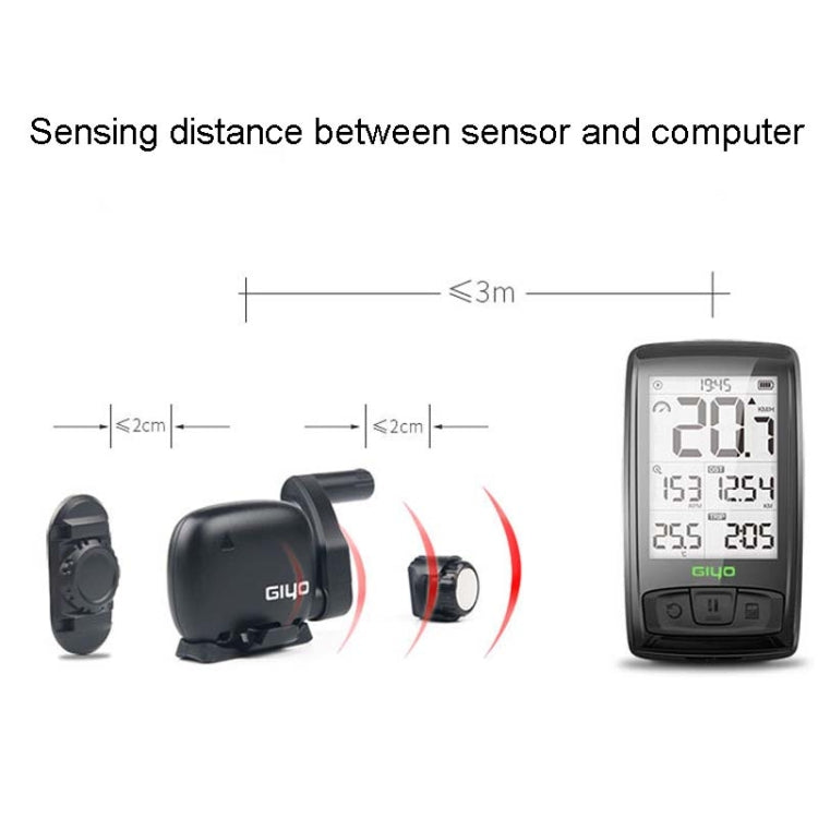 GIYO M4 Bicycle Computer Bluetooth Wireless Road Bike Speedometer Odometer, GIYO M4